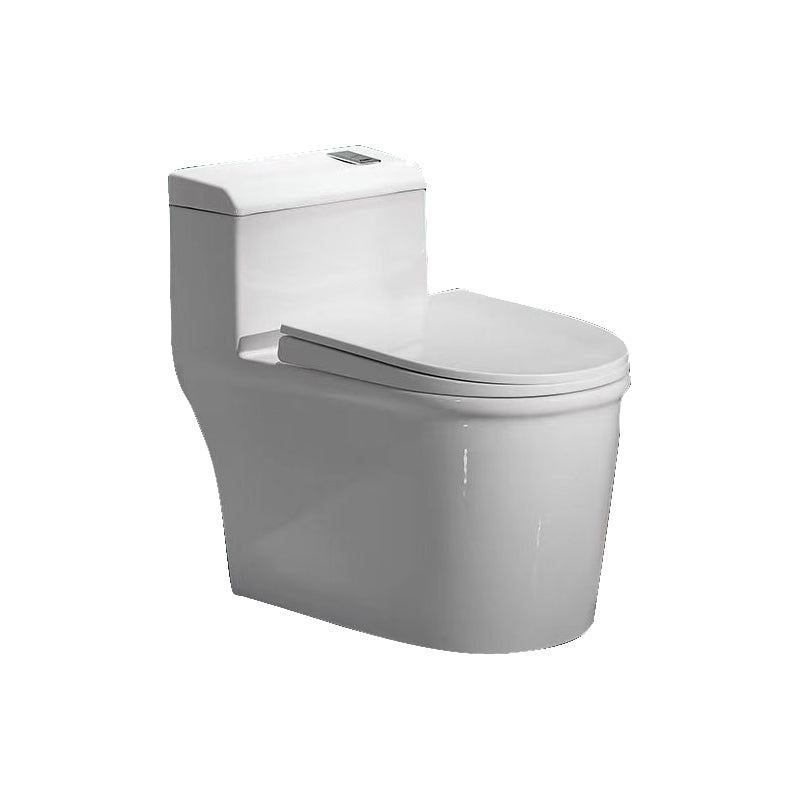 Contemporary Ceramic Floor Mounted Toilet Indoor All-In-One Toilet Bowl