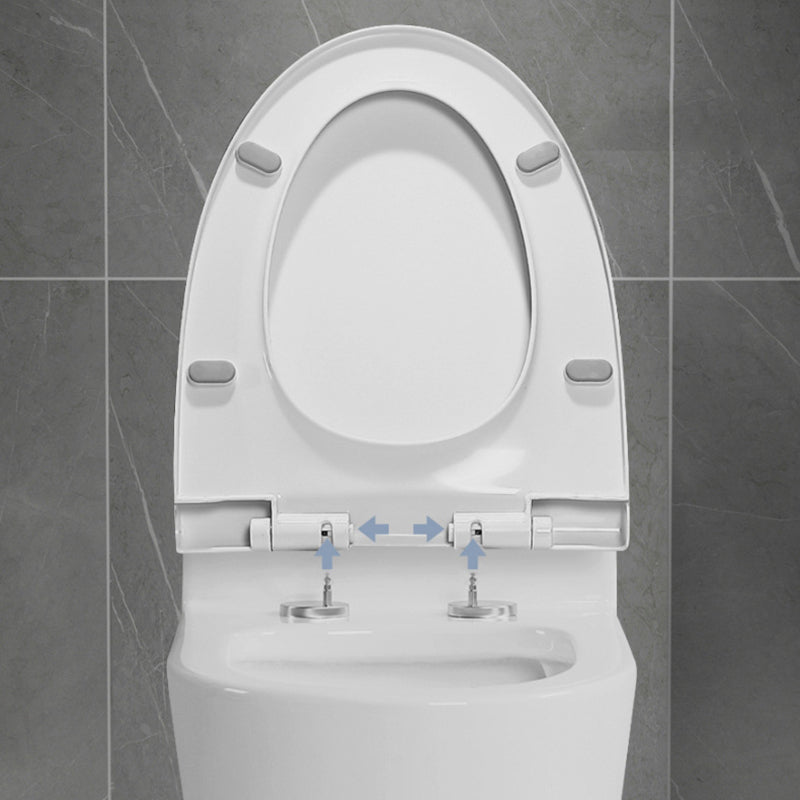 Contemporary Ceramic Floor Mounted Toilet Indoor All-In-One Toilet Bowl