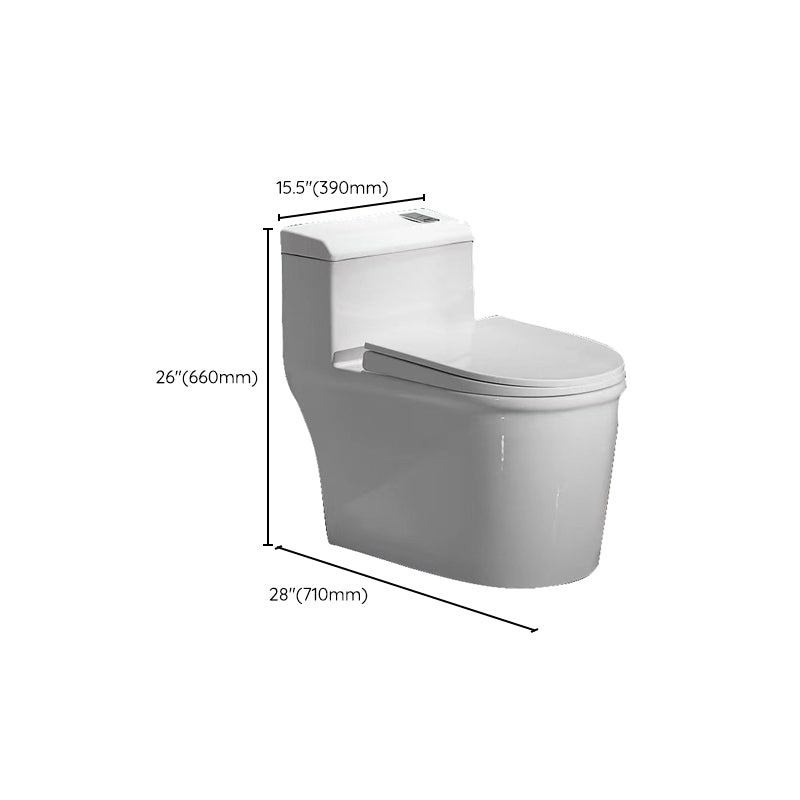 Contemporary Ceramic Floor Mounted Toilet Indoor All-In-One Toilet Bowl