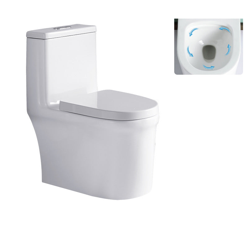 Contemporary All-In-One Toilet White Toilet Bowl with Toilet Seat