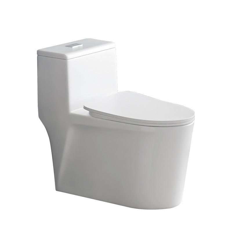 Contemporary Siphon Jet Toilet Bowl White Ceramic All-In-One Toilet