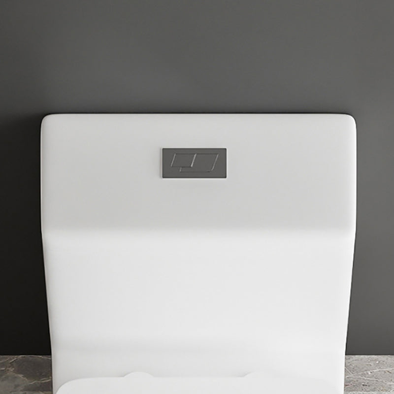 Contemporary Siphon Jet Toilet Bowl White Ceramic All-In-One Toilet