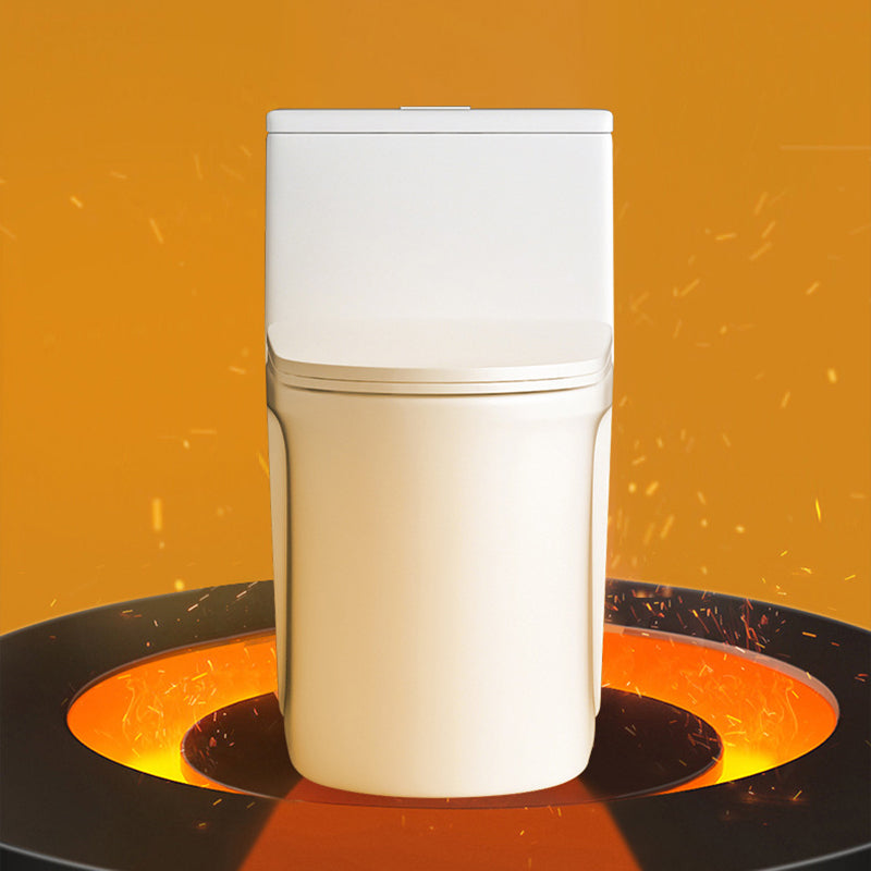 Contemporary Siphon Jet Toilet Bowl White Ceramic All-In-One Toilet