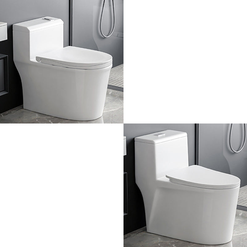Contemporary Siphon Jet Toilet Bowl White Ceramic All-In-One Toilet
