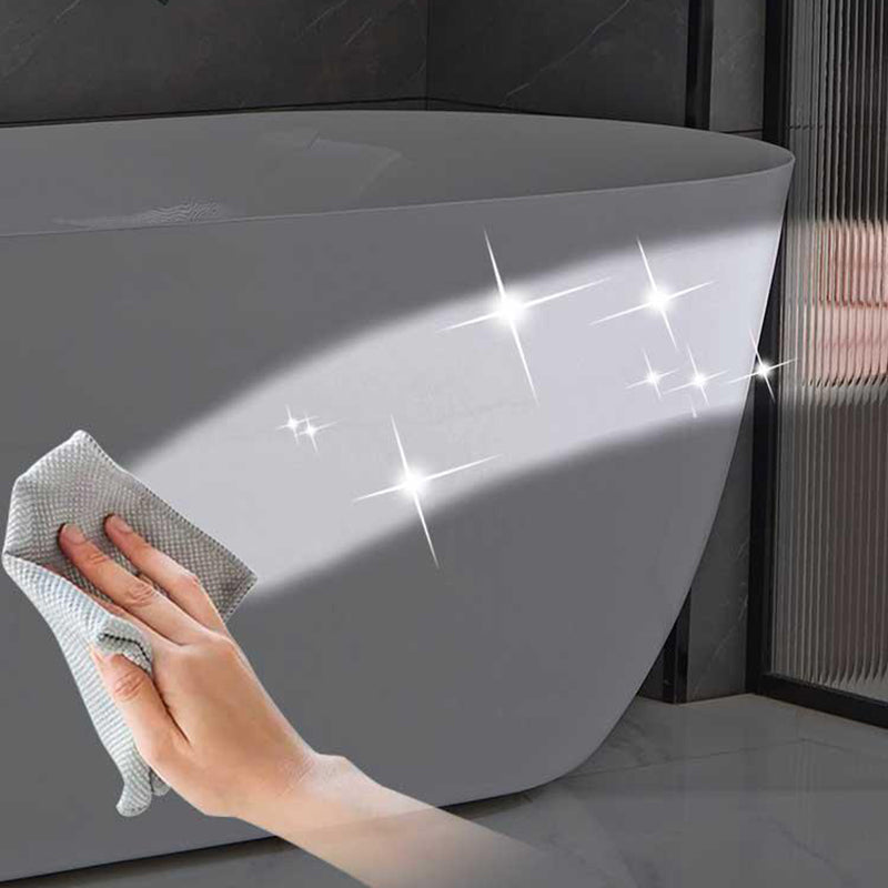 Modern Ellipse Acrylic Bathtub Freestanding Soaking Bathtub with Overflow Hole