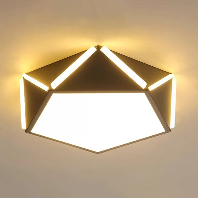 Cafe Pentagon Diamond plafonnier acrylique macaron style LED plafonnier