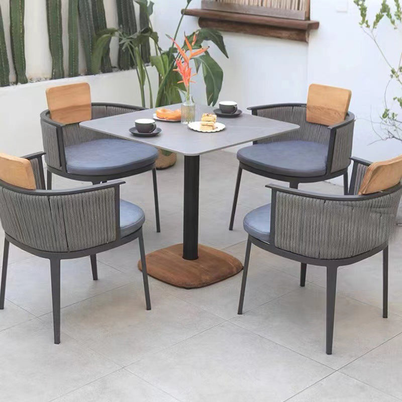 Modern Style 1/3/4/5 Pieces Metal Bistro Set Metal Bistro Table Set for Terrace