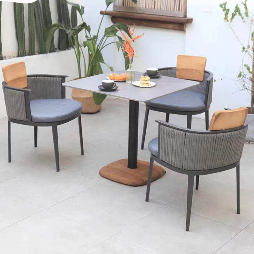 Modern Style 1/3/4/5 Pieces Metal Bistro Set Metal Bistro Table Set for Terrace