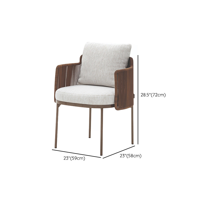 Modern Style 1/9 Pieces Metal Dining Set Stone Table Set for Outdoor