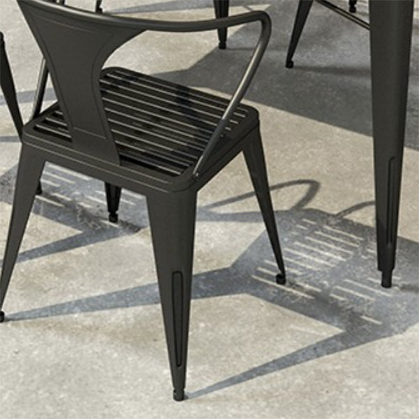Modern Style 1/5/7 Pieces Metal Dining Set Stone Table Set for Outdoor