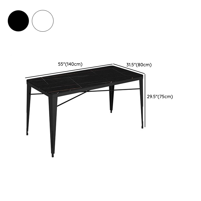 Modern Style 1/5/7 Pieces Metal Dining Set Stone Table Set for Outdoor