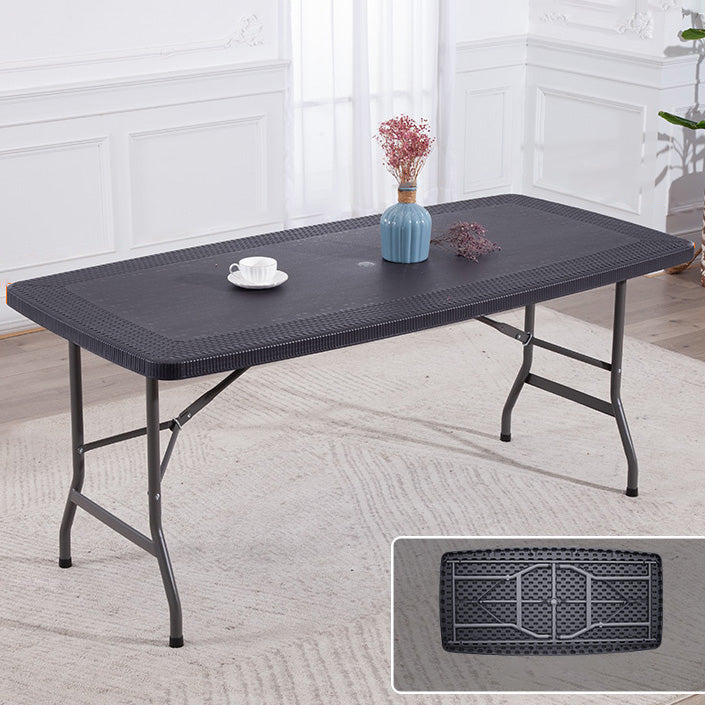 Industrial Plastic Foldable Dining Table Rectangle Water Resistant Dining Table