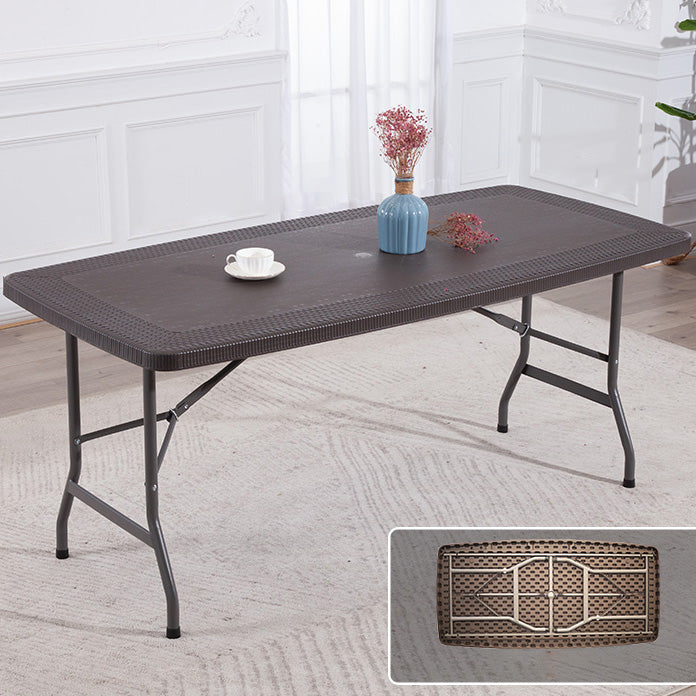 Industrial Plastic Foldable Dining Table Rectangle Water Resistant Dining Table