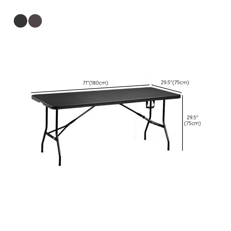 Industrial Plastic Foldable Dining Table Rectangle Water Resistant Dining Table