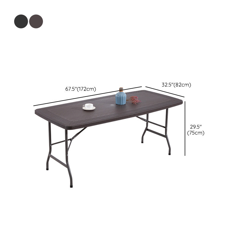 Industrial Plastic Foldable Dining Table Rectangle Water Resistant Dining Table