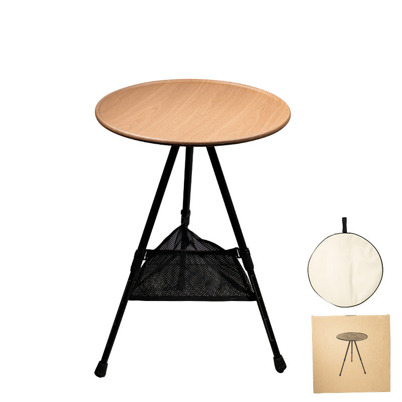 Industrial Metal Foldable Side Table Round Lift Dining Table