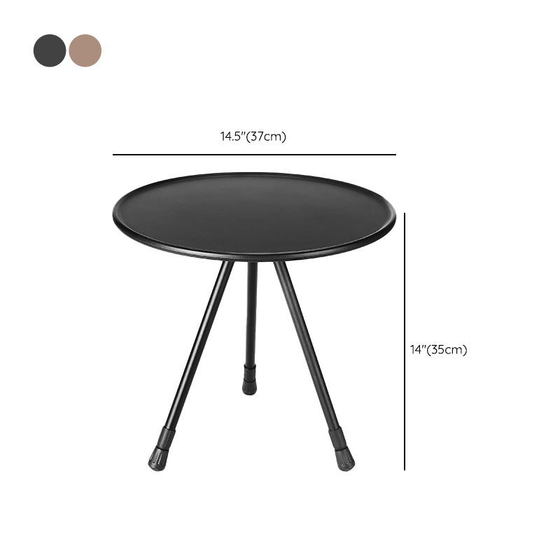 Industrial Metal Foldable Side Table Round Lift Dining Table