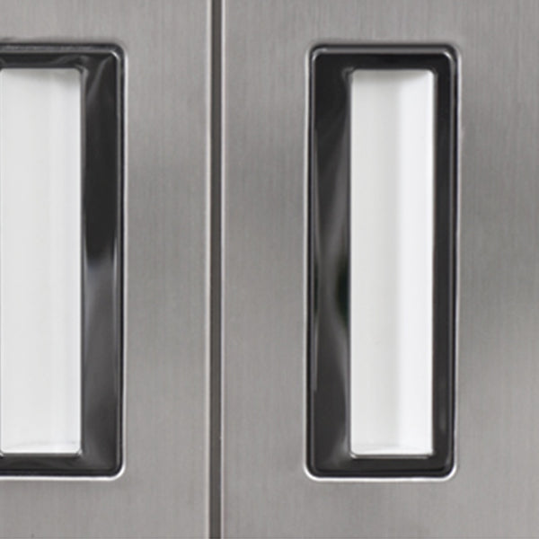 Stainless Steel Modern Storage Cabinet Chrome Metal Cabinet with Hinged Doors