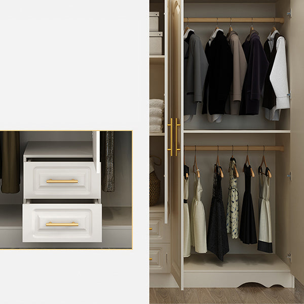 Hinged Engineered Wood Wardrobe Cabinet French Country Wardrobe Closet