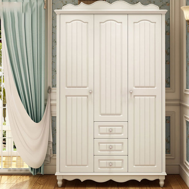 Walnut Wardrobe Closet French Country Wardrobe Armoire with Shelves