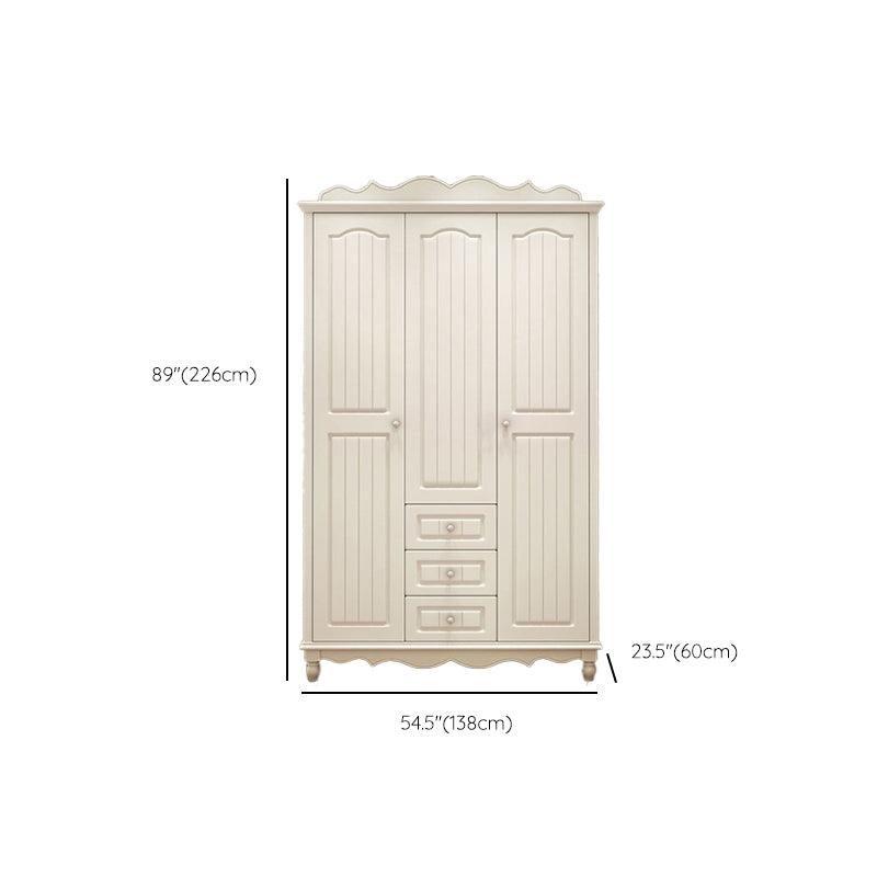 Walnut Wardrobe Closet French Country Wardrobe Armoire with Shelves