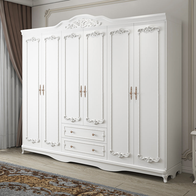 French Country Wardrobe Armoire Engineered Wood Wardrobe Cabinet