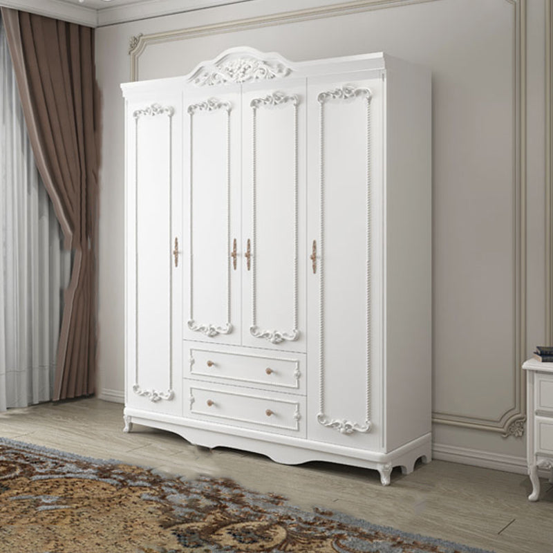 French Country Wardrobe Armoire Engineered Wood Wardrobe Cabinet