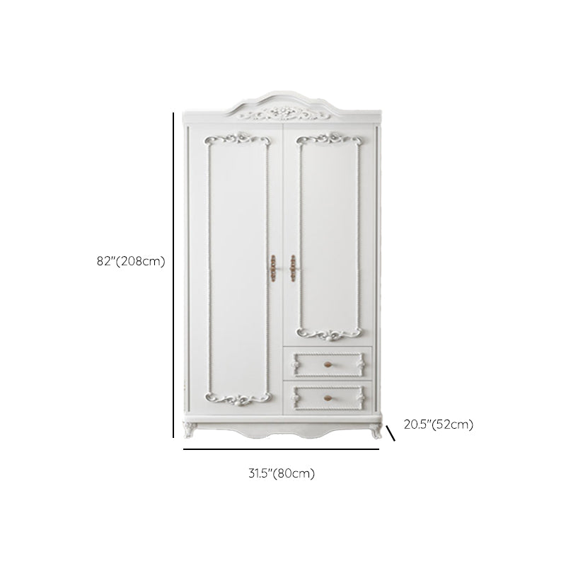 French Country Wardrobe Armoire Engineered Wood Wardrobe Cabinet