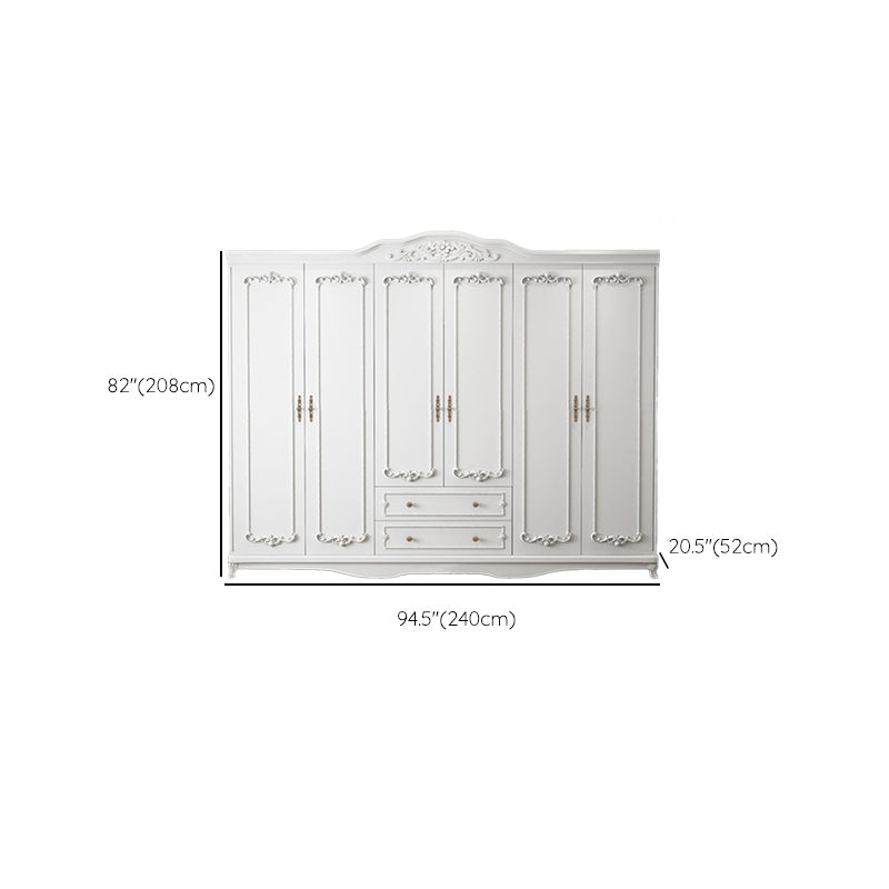 French Country Wardrobe Armoire Engineered Wood Wardrobe Cabinet