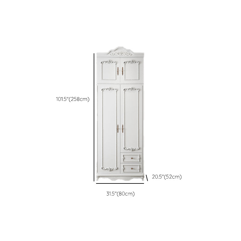 French Country Wardrobe Armoire Engineered Wood Wardrobe Cabinet