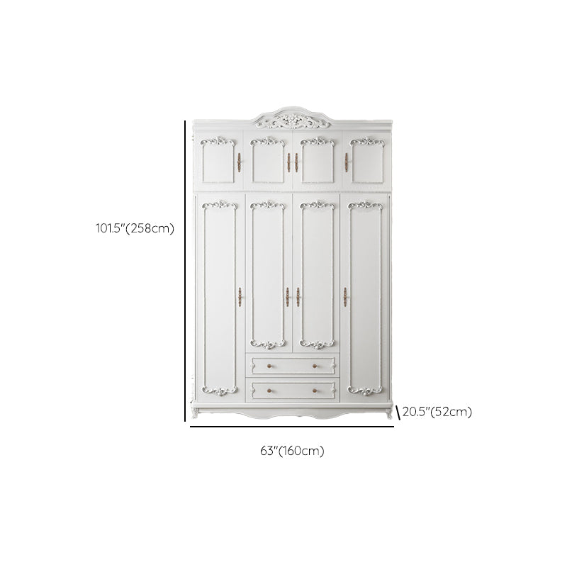 French Country Wardrobe Armoire Engineered Wood Wardrobe Cabinet