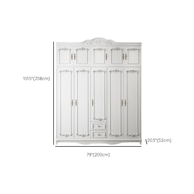 French Country Wardrobe Armoire Engineered Wood Wardrobe Cabinet