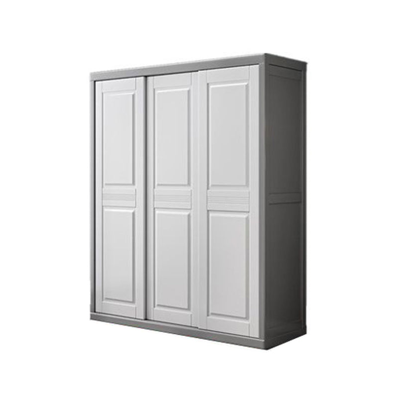 Rubberwood Wardrobe Cabinet with Shelves Modern Wardrobe Closet