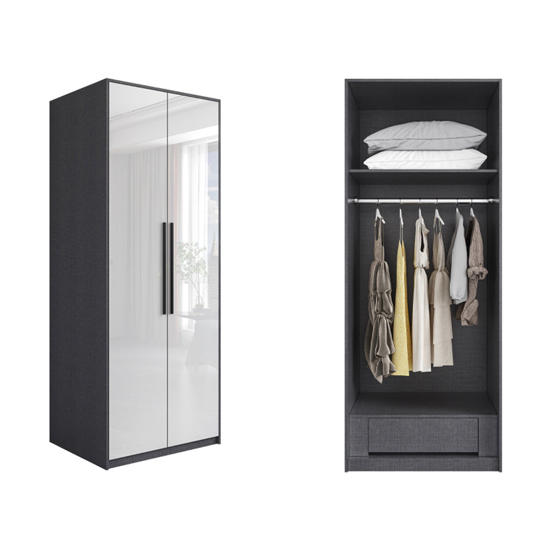 Hinged Wardrobe Armoire Modern Wooden Wardrobe Closet for Home