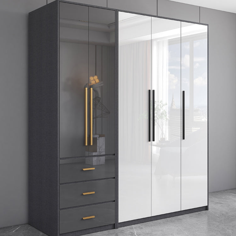 Hinged Wardrobe Armoire Modern Wooden Wardrobe Closet for Home