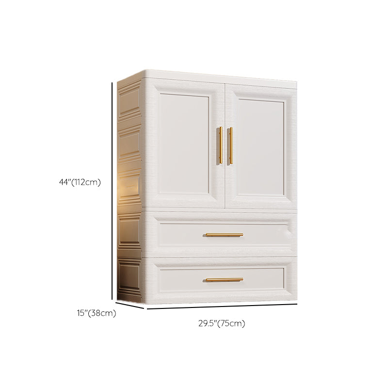 White Plastic Wardrobe Closet Contemporary Wardrobe Cabinet for Home