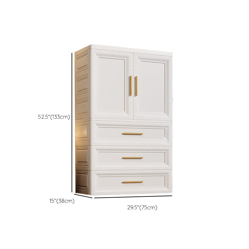 White Plastic Wardrobe Closet Contemporary Wardrobe Cabinet for Home