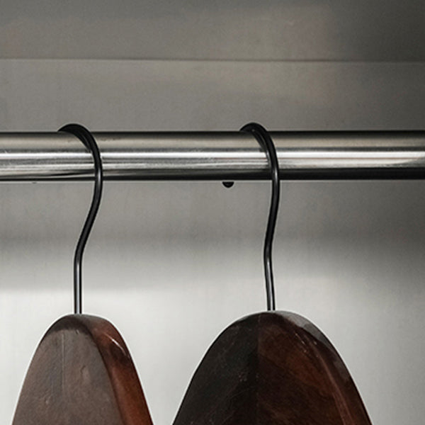 Modern Chrome Storage Cabinet for Bathroom Metal Cabinet with Hinged Doors