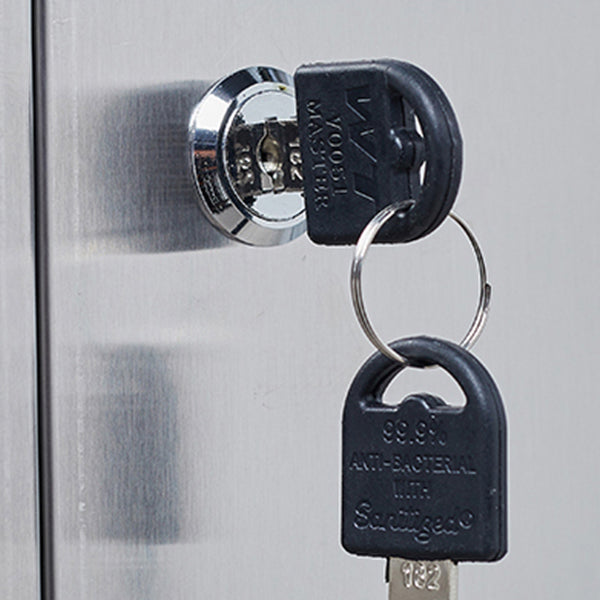 Modern Chrome Storage Cabinet for Bathroom Metal Cabinet with Hinged Doors