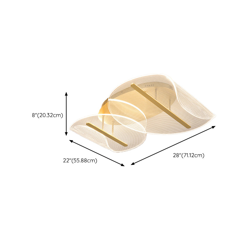 Geometric Semi Flush Mount Contemporary Acrylic Flush Ceiling Light Fixture