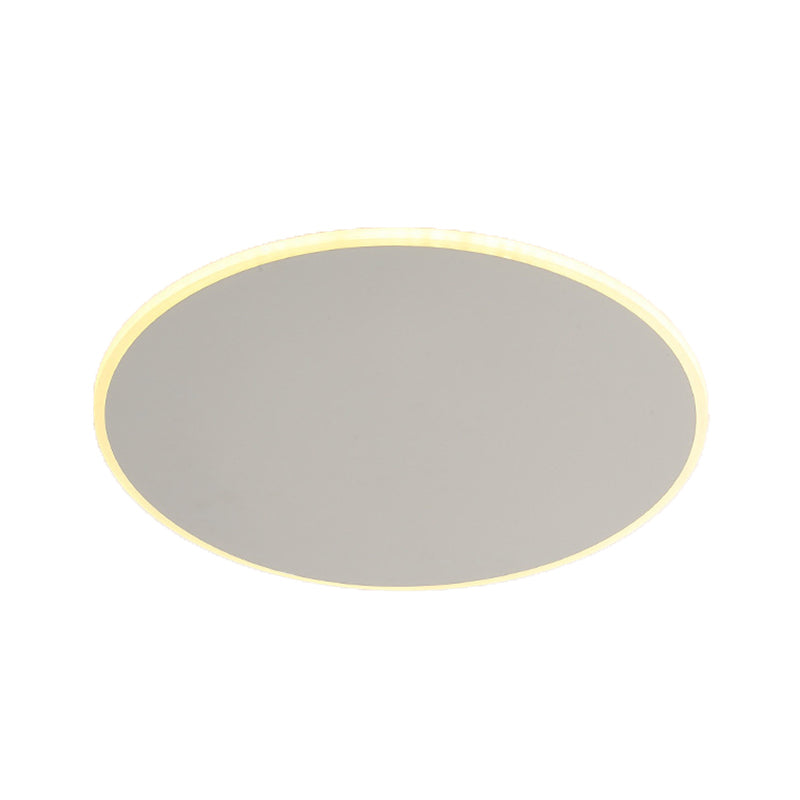 White Single Flush Mount Lighting LED Modern Ceiling Light for Living Room