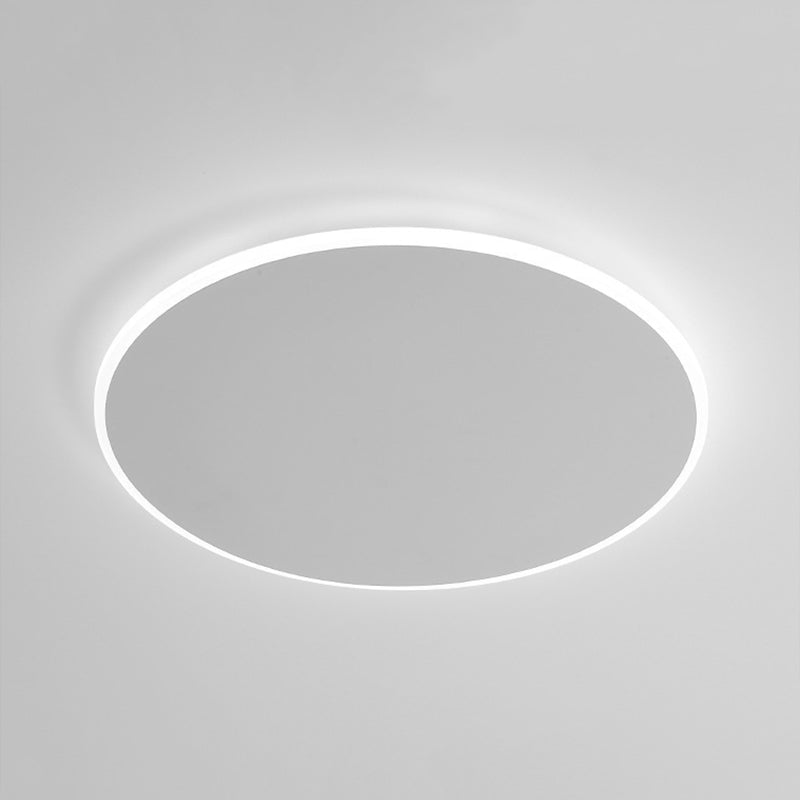 White Single Flush Mount Lighting LED Modern Ceiling Light for Living Room