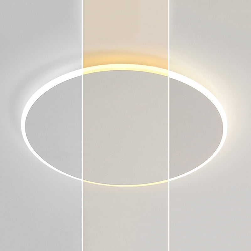 White Single Flush Mount Lighting LED Modern Ceiling Light for Living Room