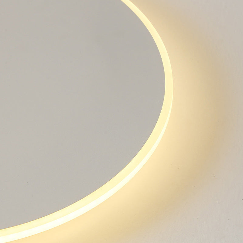 White Single Flush Mount Lighting LED Modern Ceiling Light for Living Room