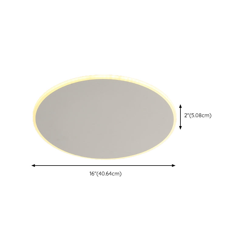 White Single Flush Mount Lighting LED Modern Ceiling Light for Living Room