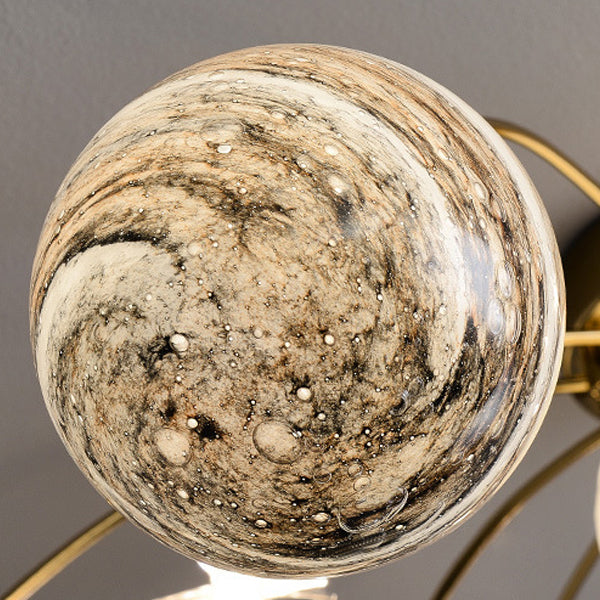 Modern Ceiling Light Glass Shade Flush Mount Lighting Fixture for Bedroom