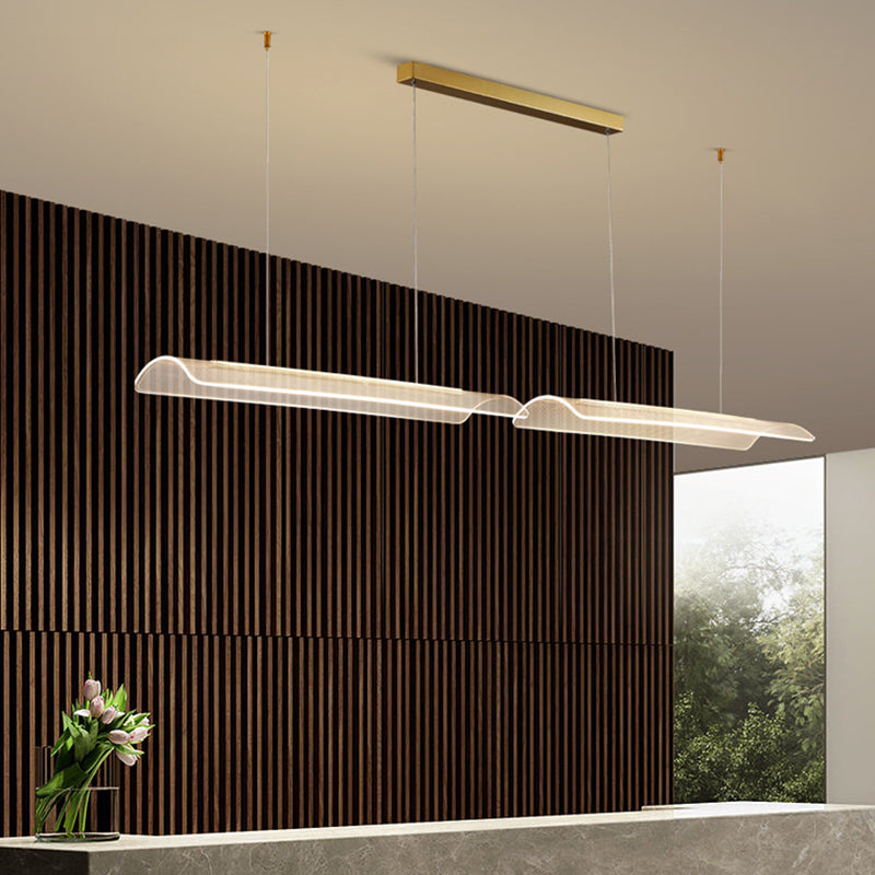Modern LED Island Lighting Fixture Creative Acrylic Pendant Light for Dining Room