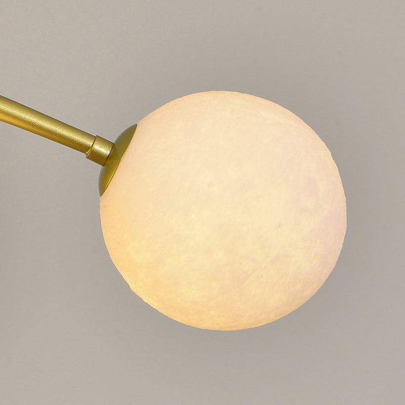 Modern Style Ball Shade Pendant Lighting 4-Lights Glass Hanging Lamp for Dining Room