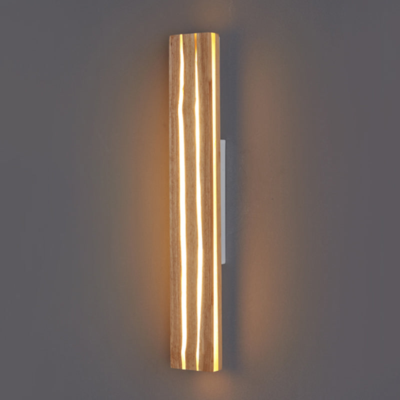 Modern LED Wall Light Fixture Simple Wooden Wall Light Sconce for Bedroom
