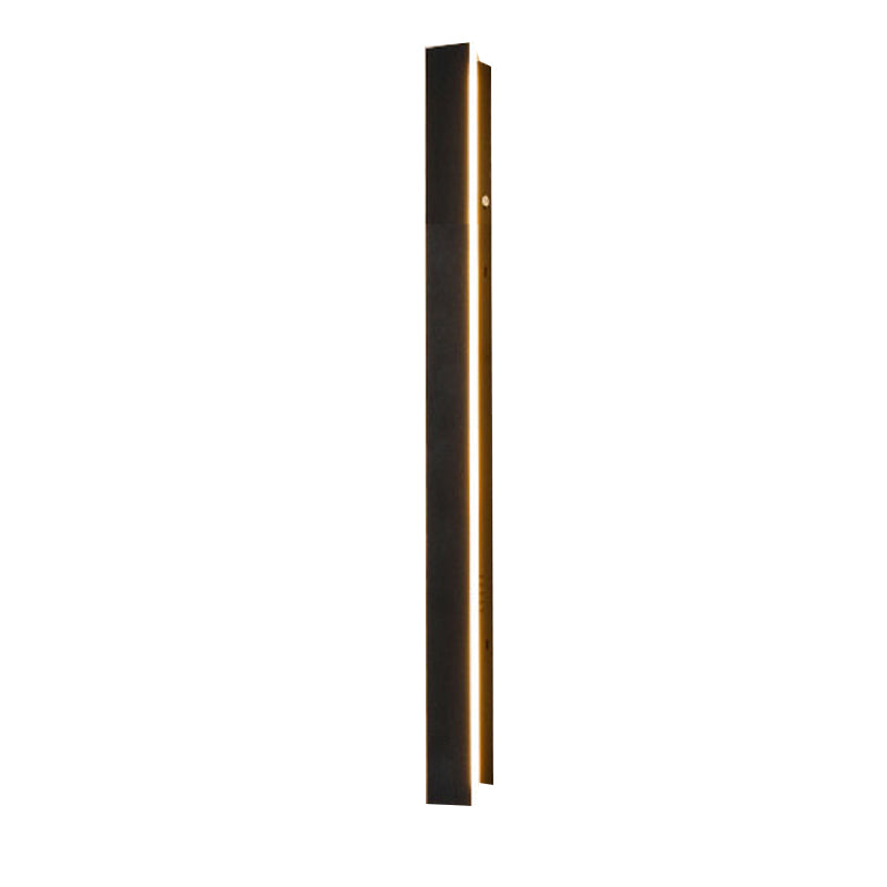 Linear Wall Mount Light Fixture Simple 1 Light Wall Lamps in Black